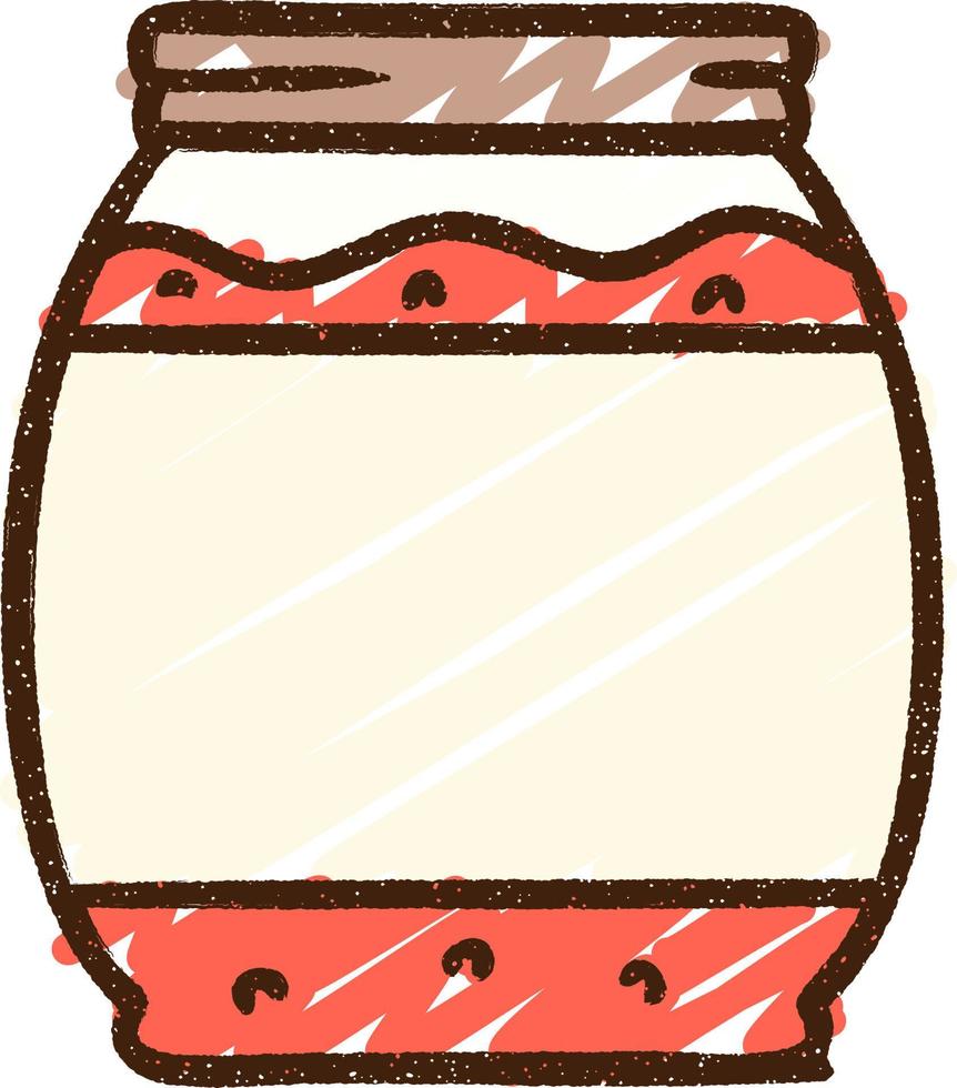 dibujo de tiza de tarro de mermelada vector