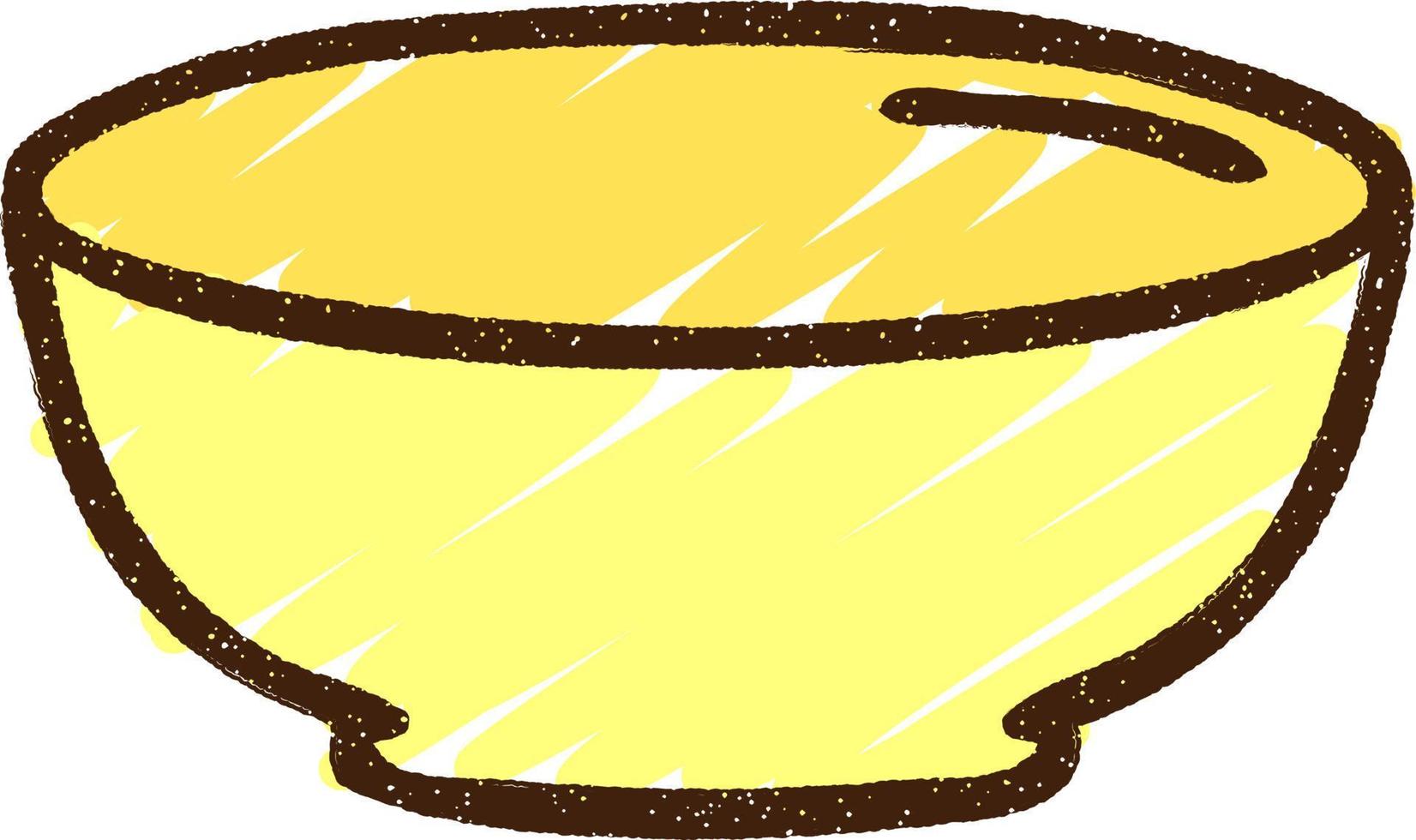 Bowl Chalk Drawing vector