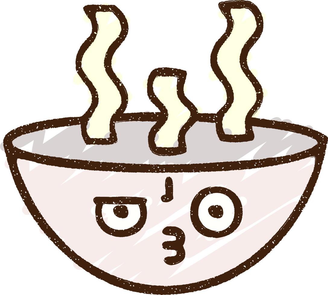 Hot Soup Chalk Drawing vector