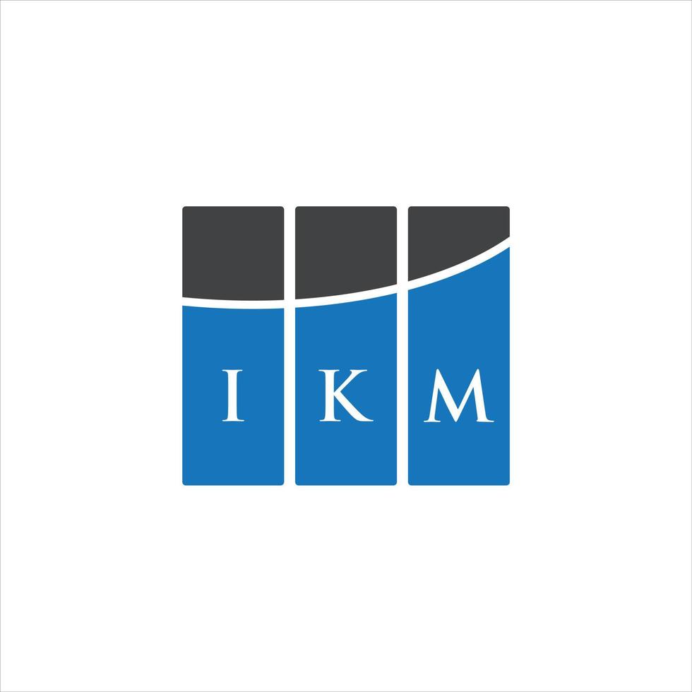 IKM letter logo design on WHITE background. IKM creative initials letter logo concept. IKM letter design. vector