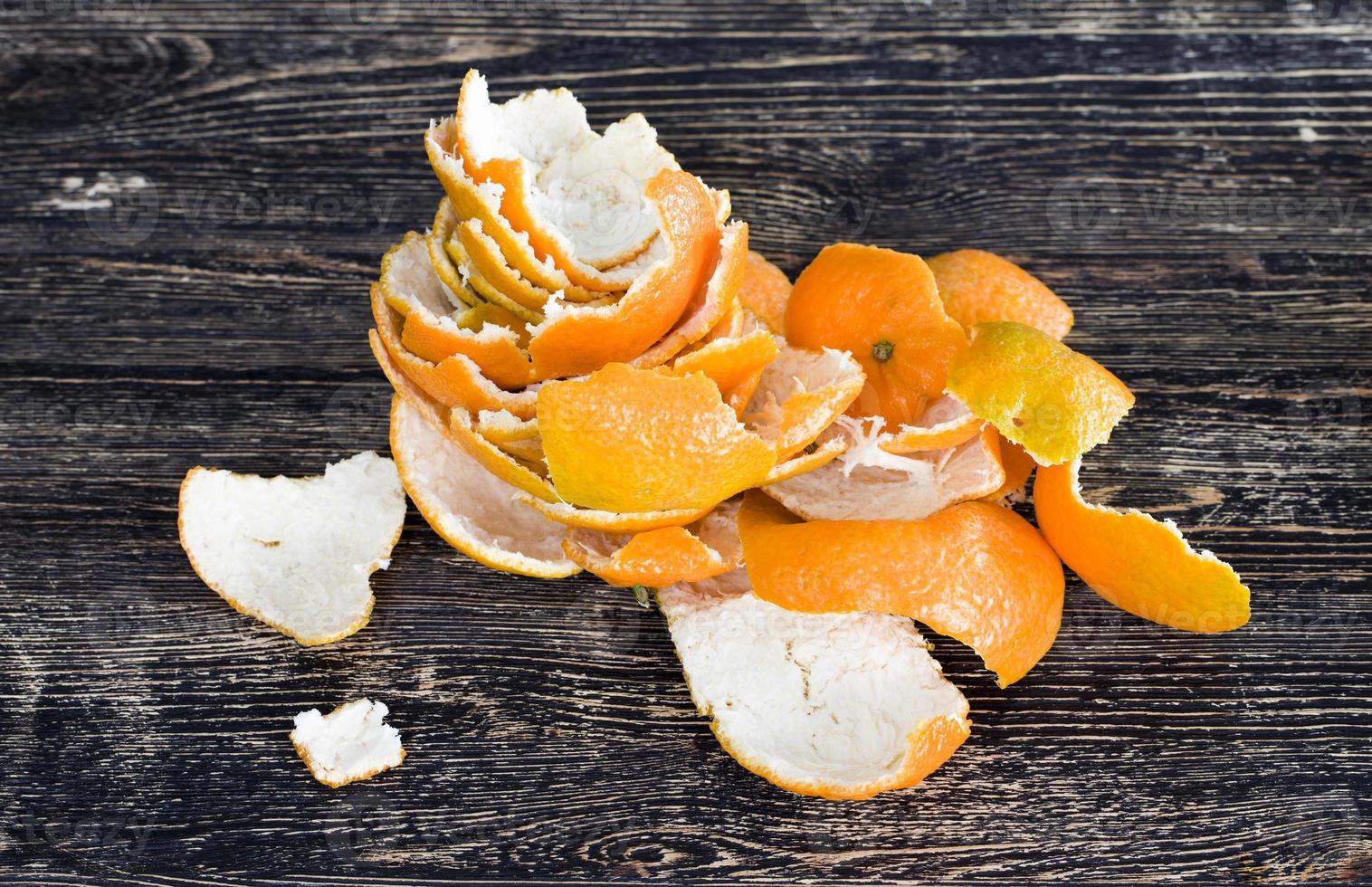 fresh peel from oranges photo