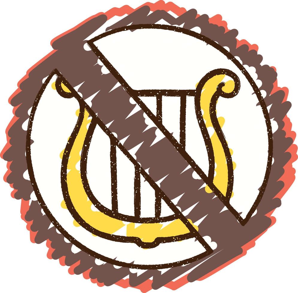 Music Ban Chalk Drawing vector