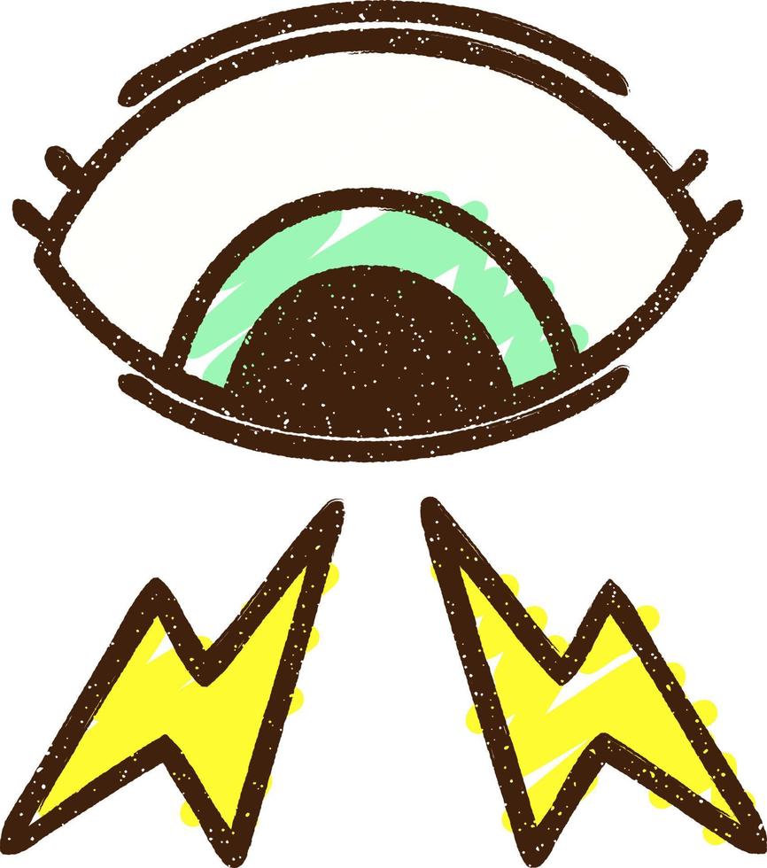 dibujo de tiza de ojo oculto vector