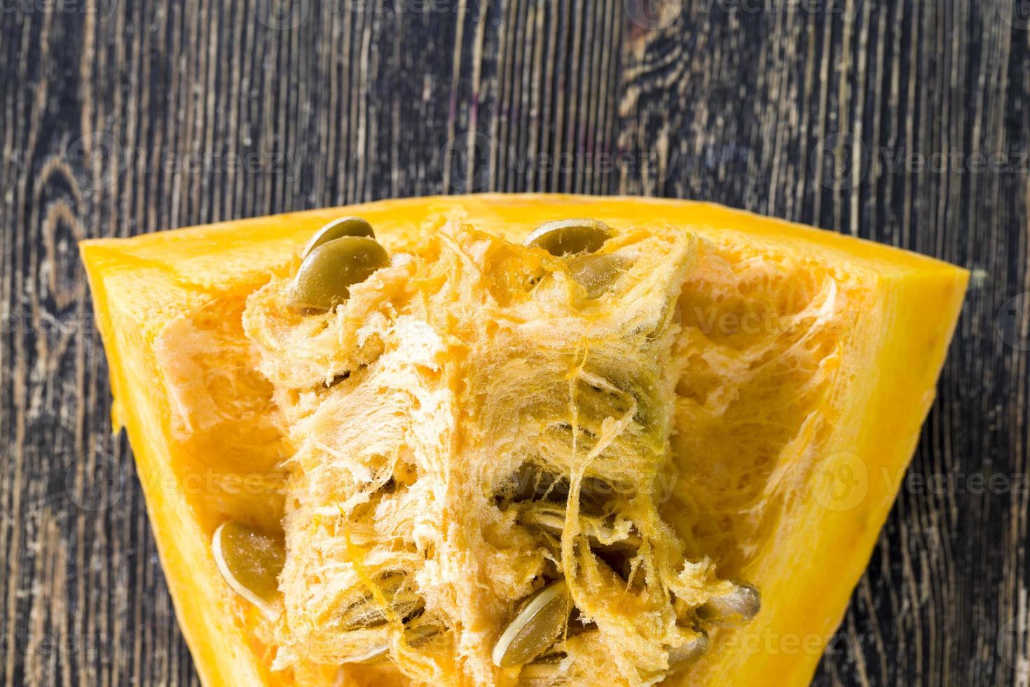 large ripe orange pumpkin photo