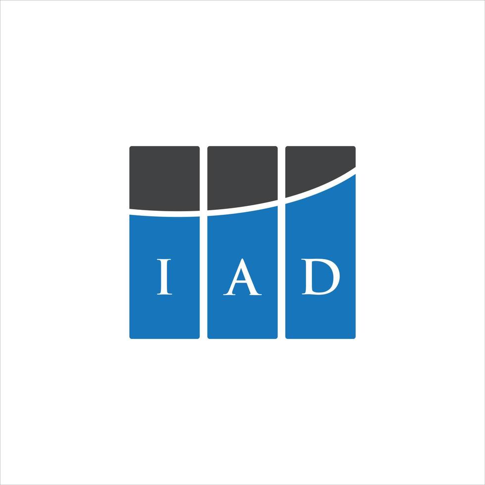 IAD letter logo design on WHITE background. IAD creative initials letter logo concept. IAD letter design. vector