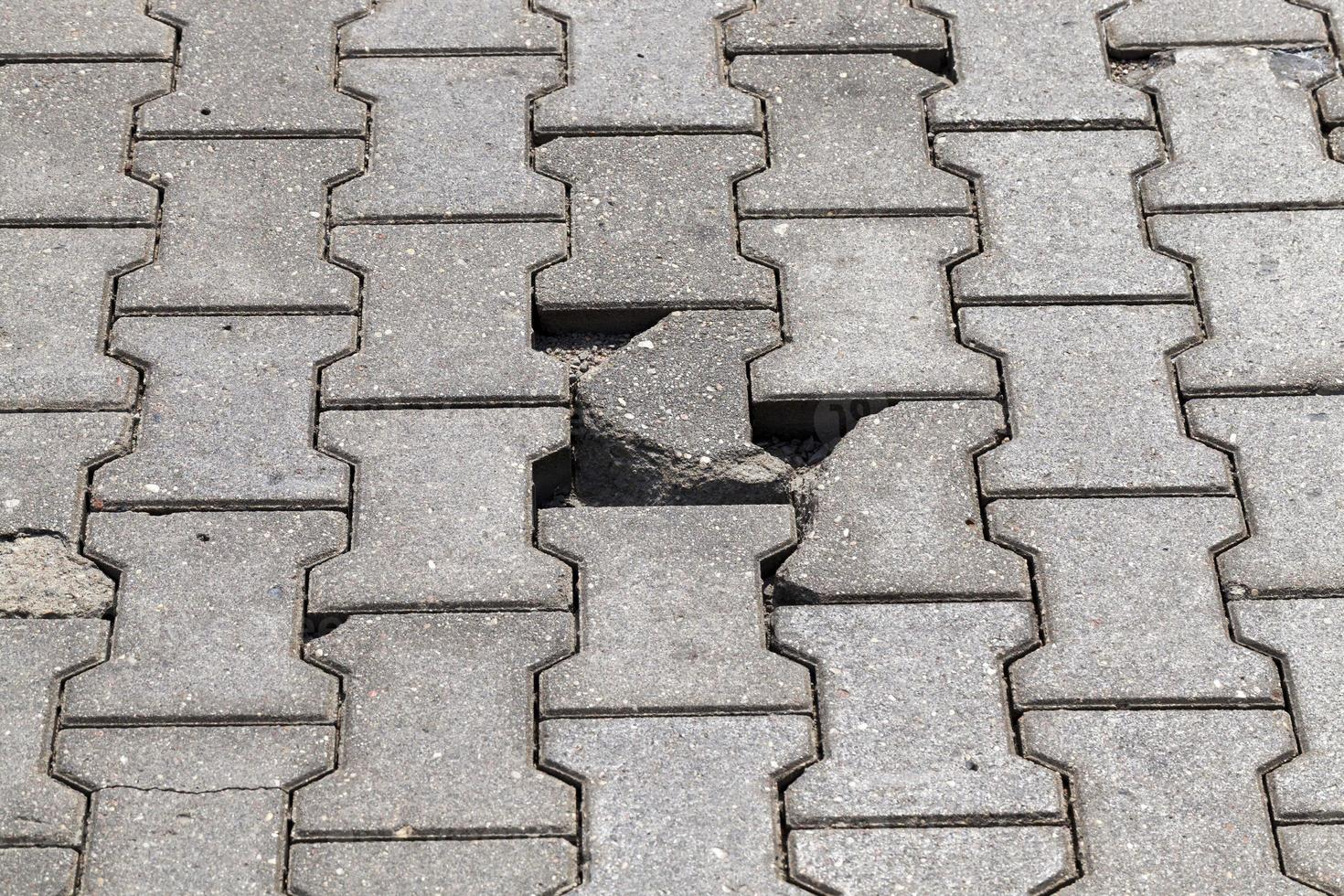 road made of modern tiles photo