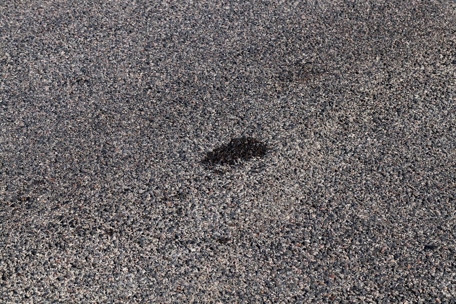 close up of an asphalt road photo