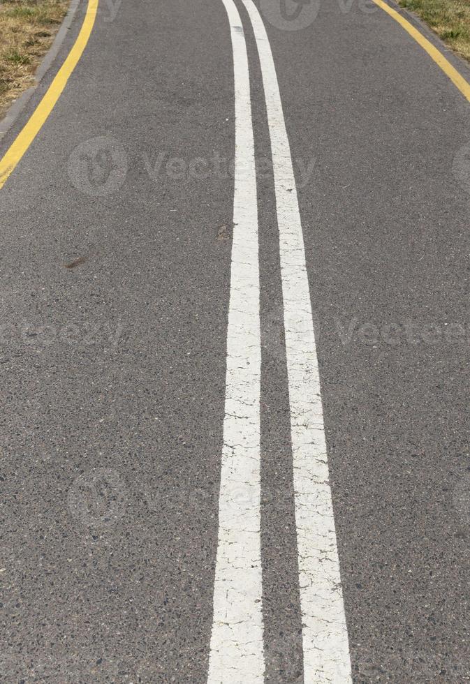 close up of an asphalt road photo