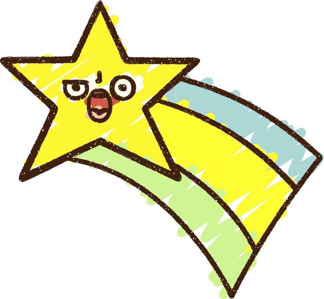 Shooting Star Chalk Drawing 9708341 Vector Art at Vecteezy