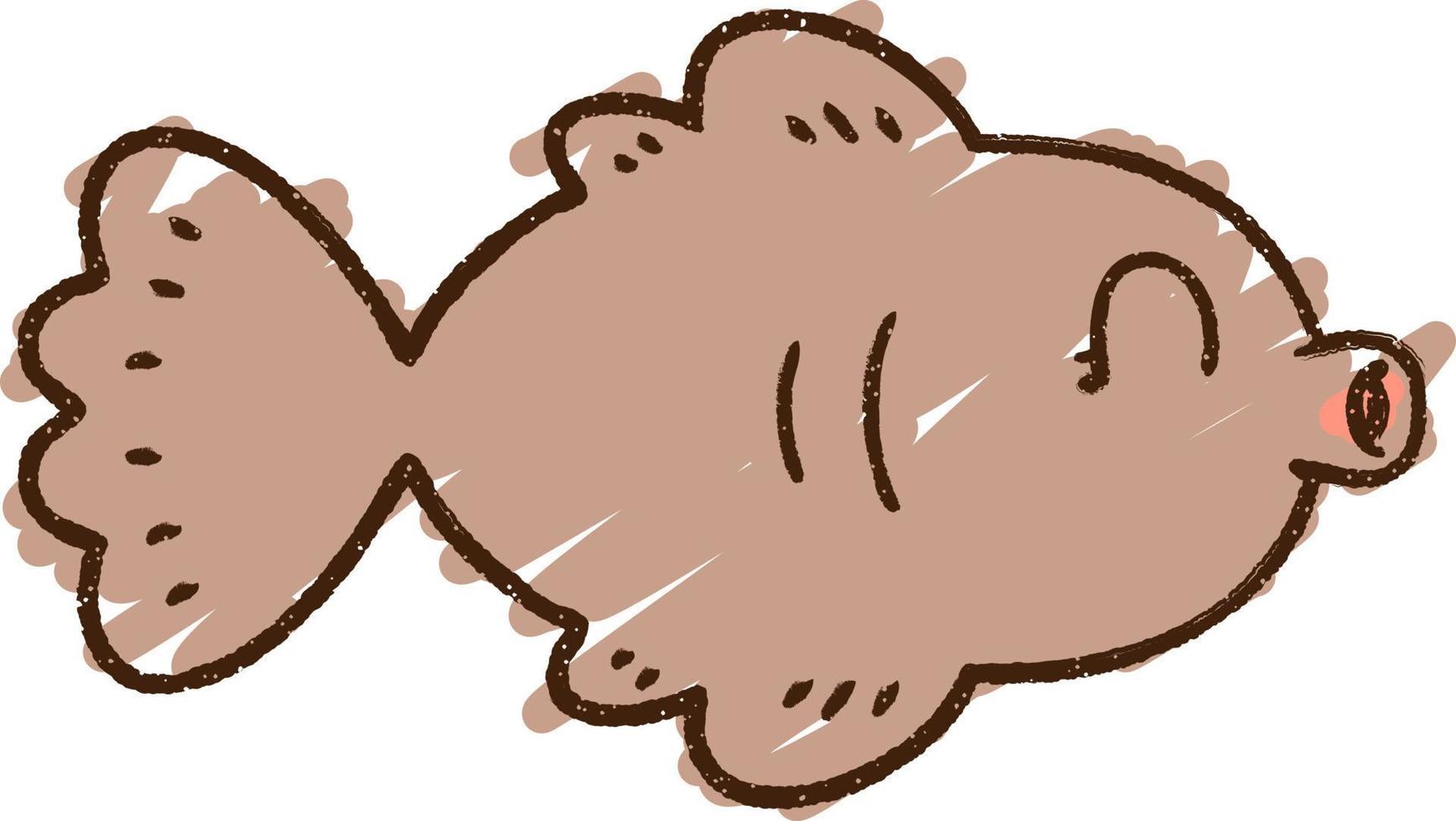 Fish Chalk Drawing vector
