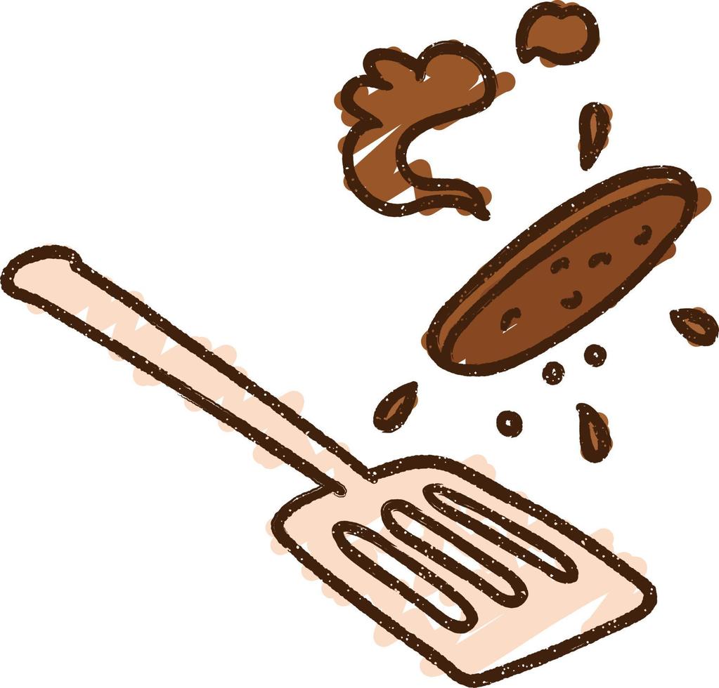 Flipping Burger Chalk Drawing 9708405 Vector Art at Vecteezy