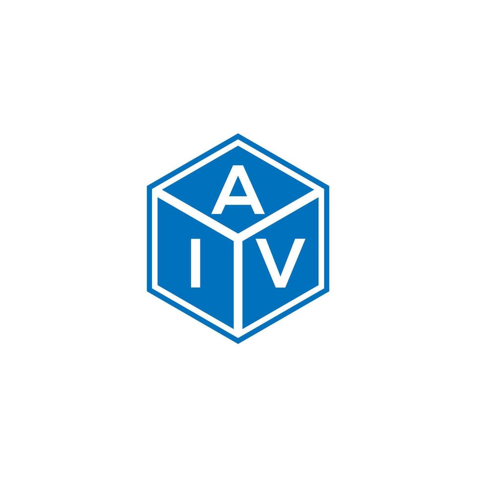 diseño de logotipo de letra aiv sobre fondo negro. concepto de logotipo de letra de iniciales creativas aiv. diseño de letras aiv. vector