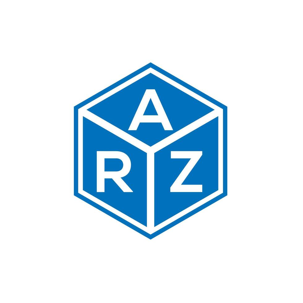 ARZ letter logo design on black background. ARZ creative initials letter logo concept. ARZ letter design. vector