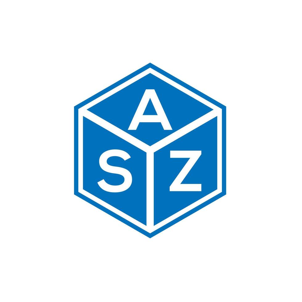ASZ letter logo design on black background. ASZ creative initials letter logo concept. ASZ letter design. vector