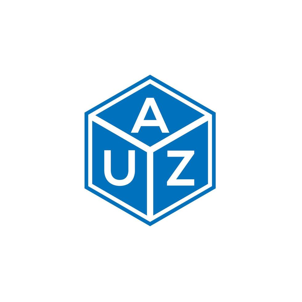 AUZ letter logo design on black background. AUZ creative initials letter logo concept. AUZ letter design. vector