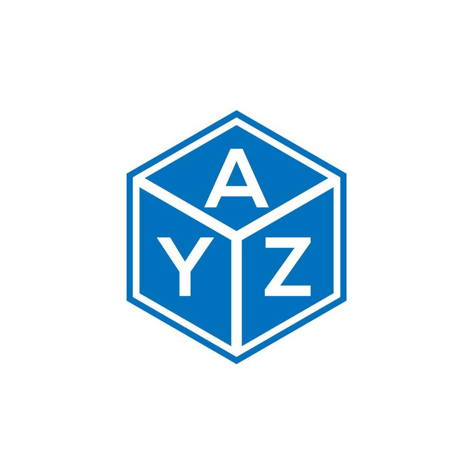 diseño del logotipo de la letra ayz sobre fondo negro. concepto de logotipo de letra de iniciales creativas ayz. diseño de letras ayz. vector