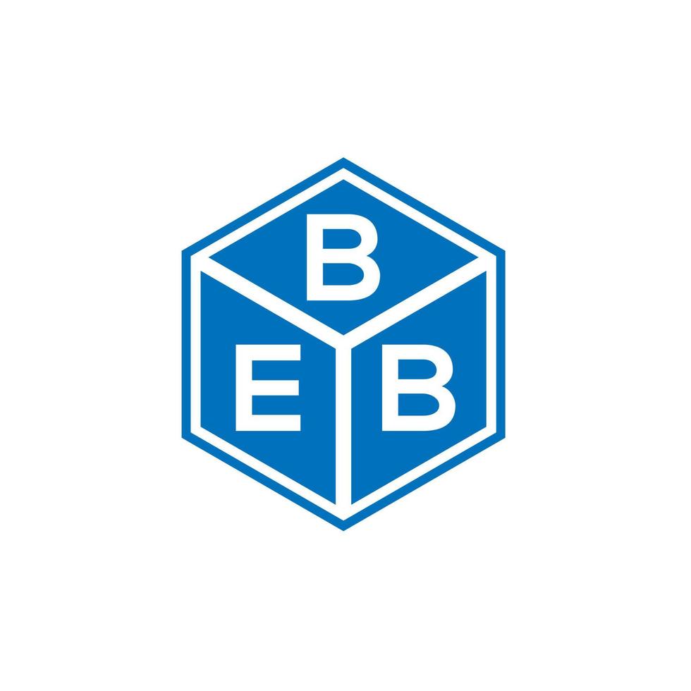 diseño de logotipo de letra beb sobre fondo negro. beb creative iniciales carta logo concepto. diseño de letras beb. vector