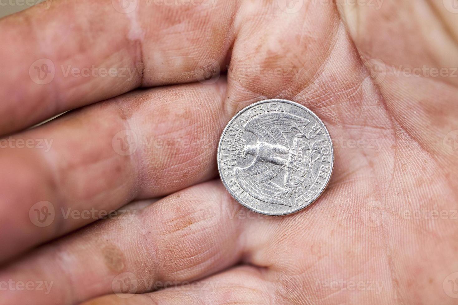 American coin in hand photo