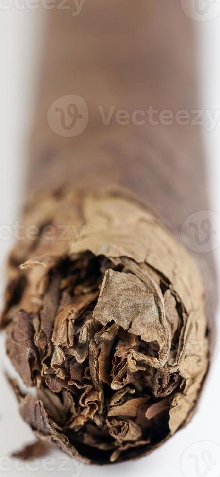 cigarro marrón, primer plano foto