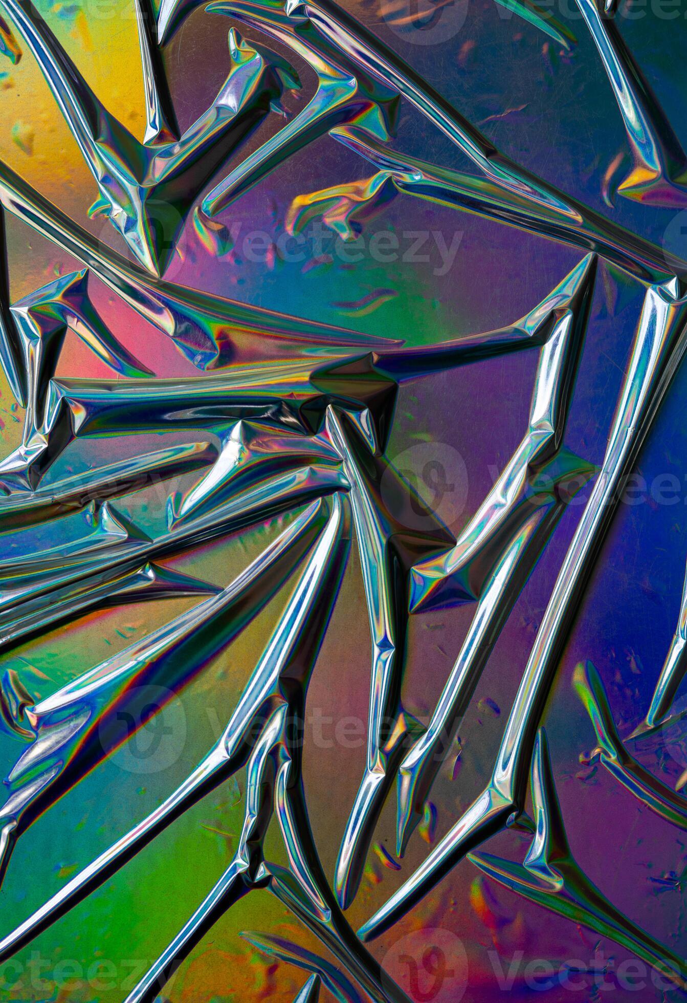 Glued colorful gradient holographic texture background Dark futuristic Glued colorful gradient holographic texture background Dark futuristic