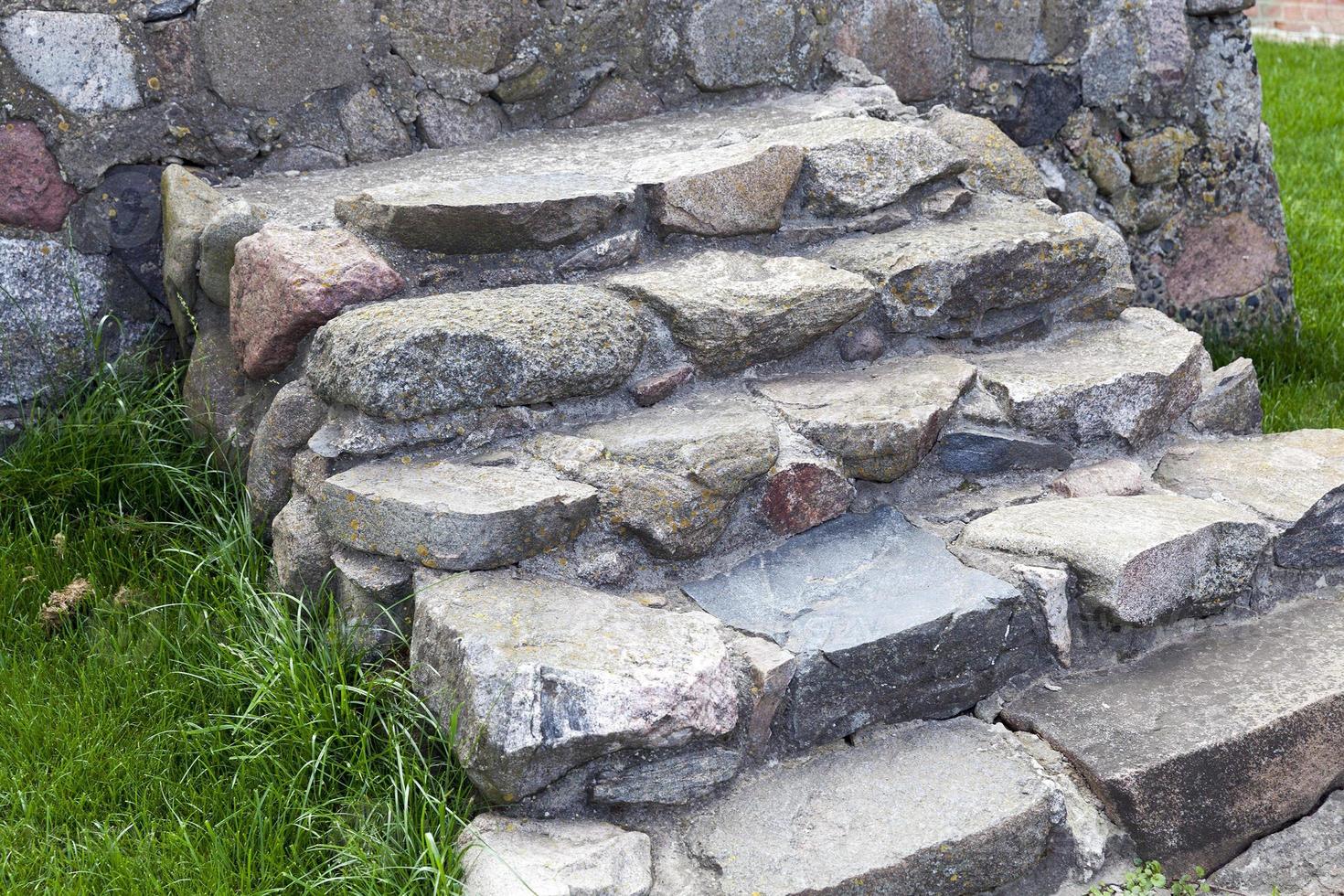 Old steps, close up photo