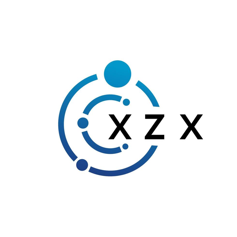 Diseño de logotipo de tecnología de letras xzx sobre fondo blanco. xzx letras iniciales creativas concepto de logotipo. diseño de letras xzx. vector
