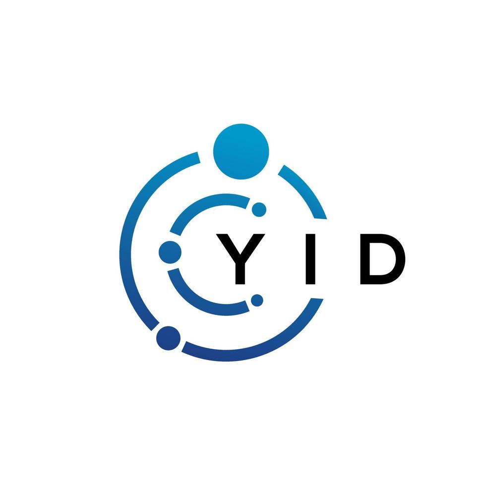 YID letter technology logo design on white background. YID creative initials letter IT logo concept. YID letter design. vector