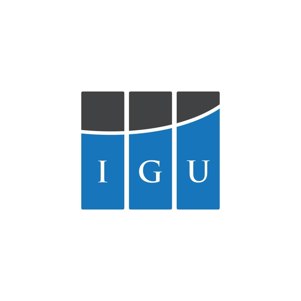 IGU letter logo design on WHITE background. IGU creative initials letter logo concept. IGU letter design. vector