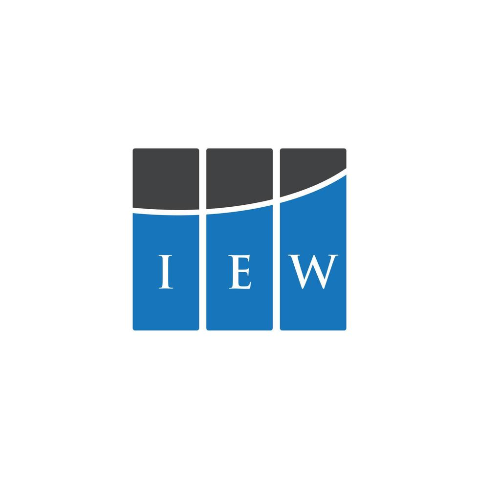 IEW letter logo design on WHITE background. IEW creative initials