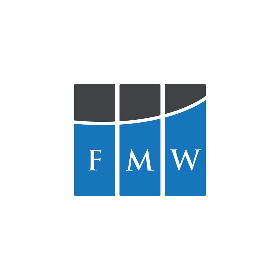diseño de logotipo de letra fmw sobre fondo blanco. concepto de logotipo de letra de iniciales creativas fmw. diseño de letras fmw. vector