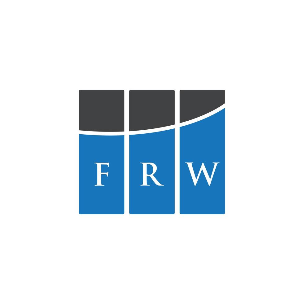 FRW letter design.FRW letter logo design on WHITE background. FRW creative initials letter logo concept. FRW letter design.FRW letter logo design on WHITE background. F vector