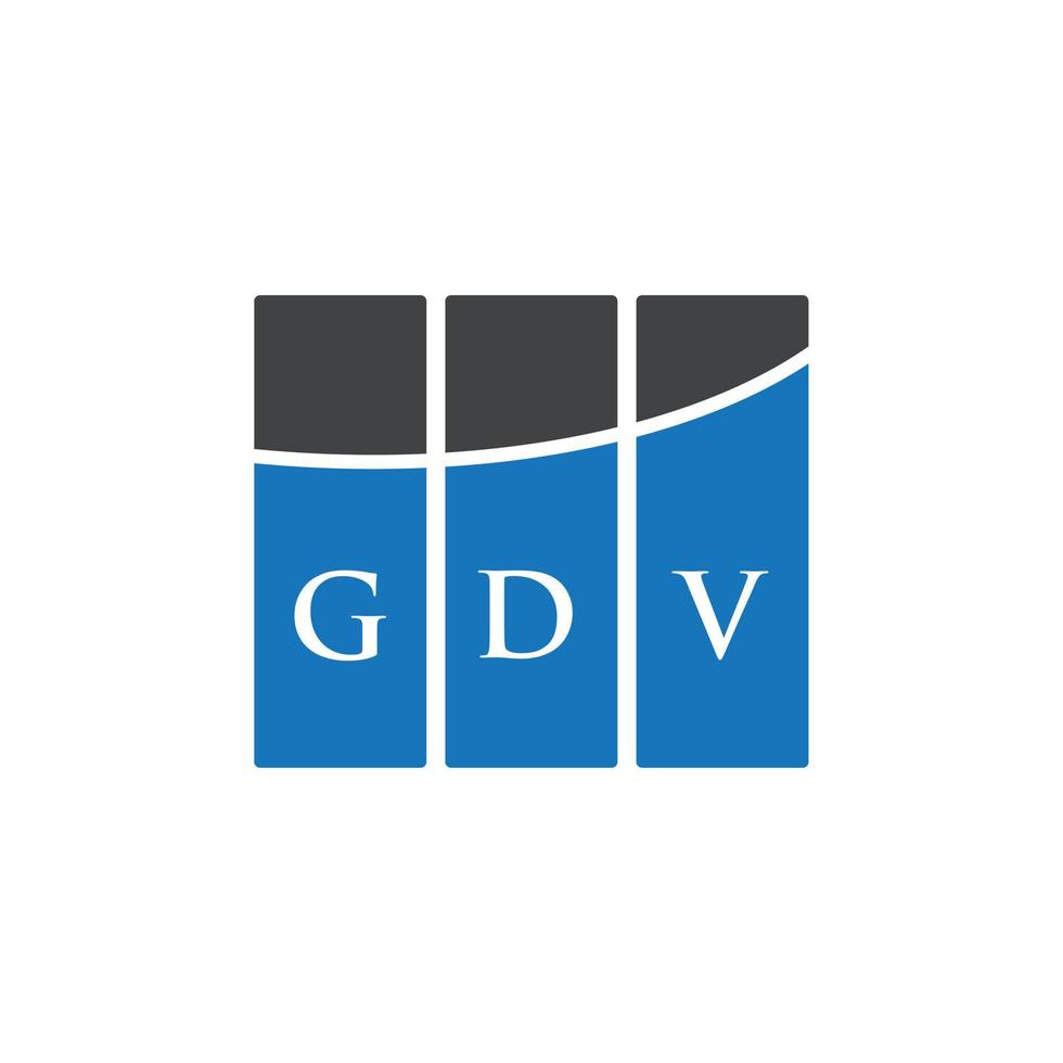 gdv letter design.gdv letter logo design sobre fondo blanco. concepto de logotipo de letra de iniciales creativas gdv. gdv letter design.gdv letter logo design sobre fondo blanco. gramo vector