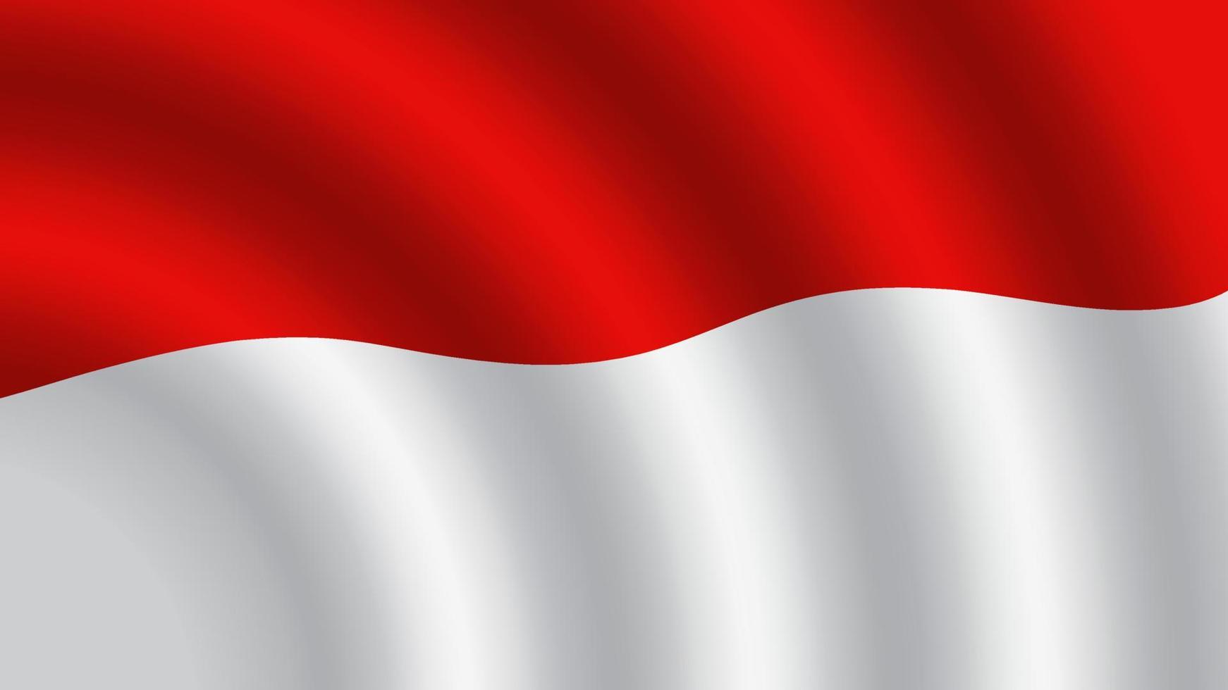 Waving Indonesian flag background vector
