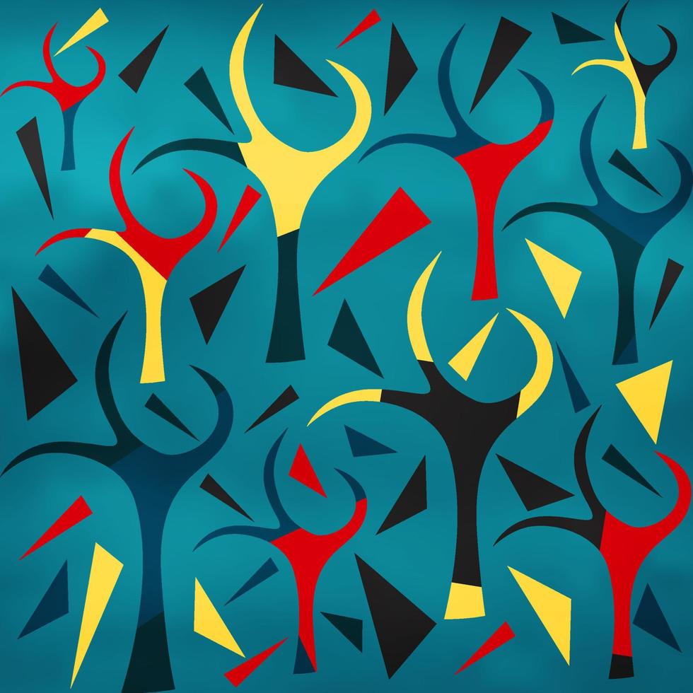 Geometric Trees Pattern vector