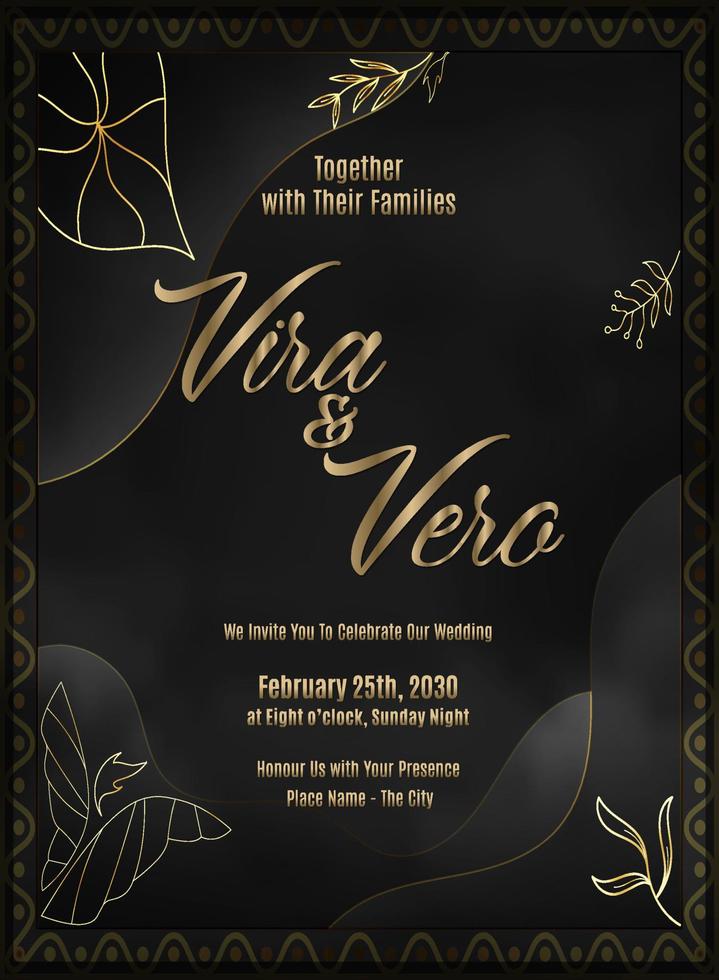 Luxury Black and Gold Design vector