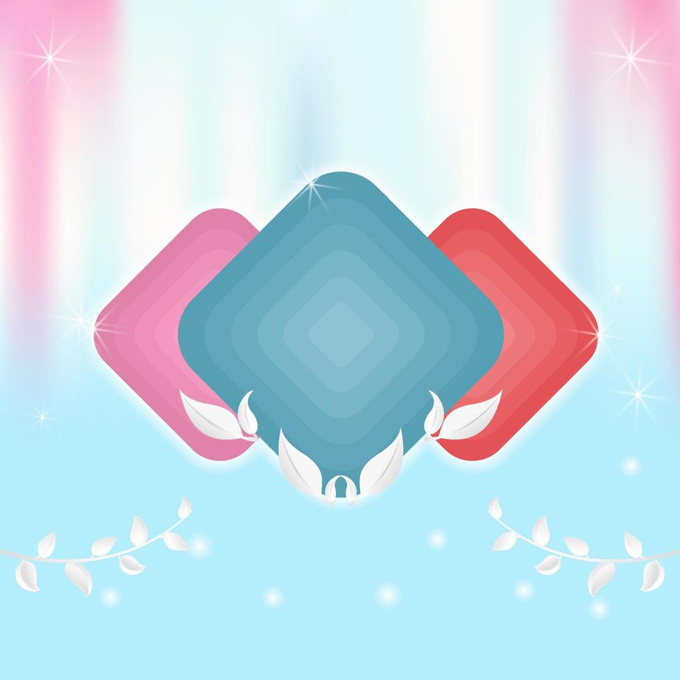Rectangular Pile with Floral vector