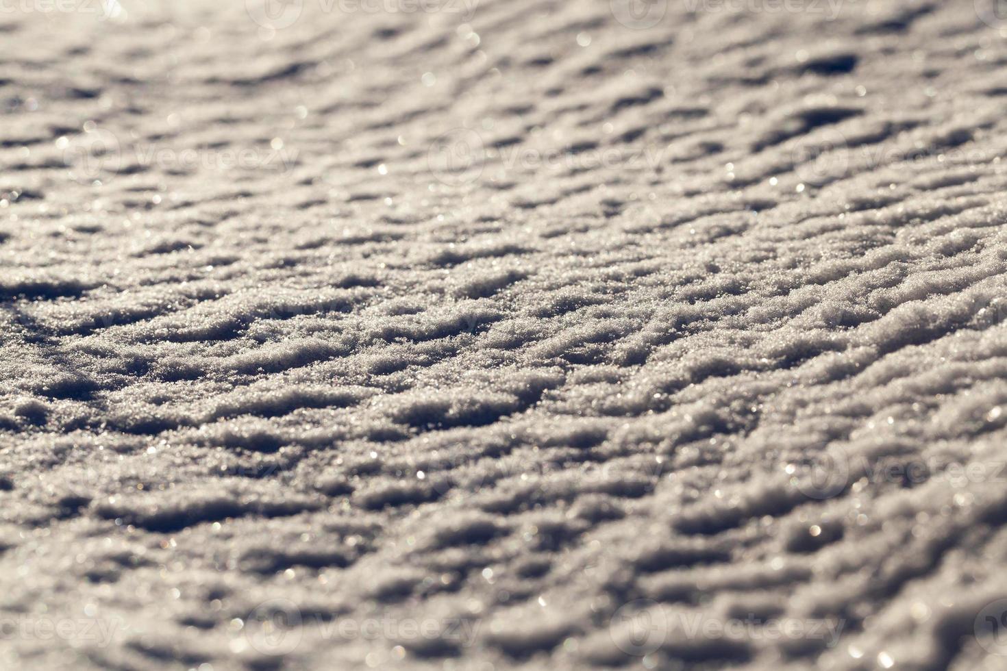 Photo snow, close up