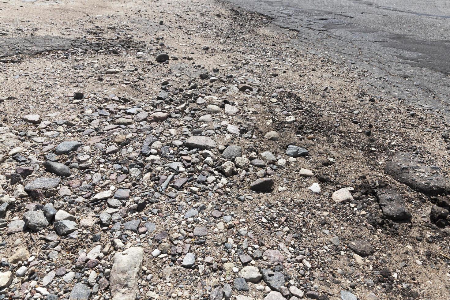 broken part of the road photo