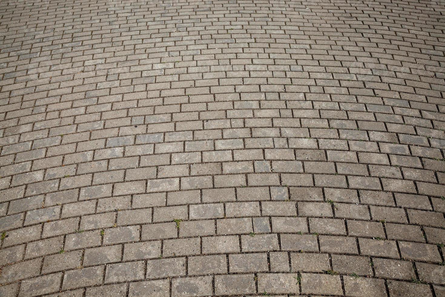concrete tiles on the pedestrian path photo