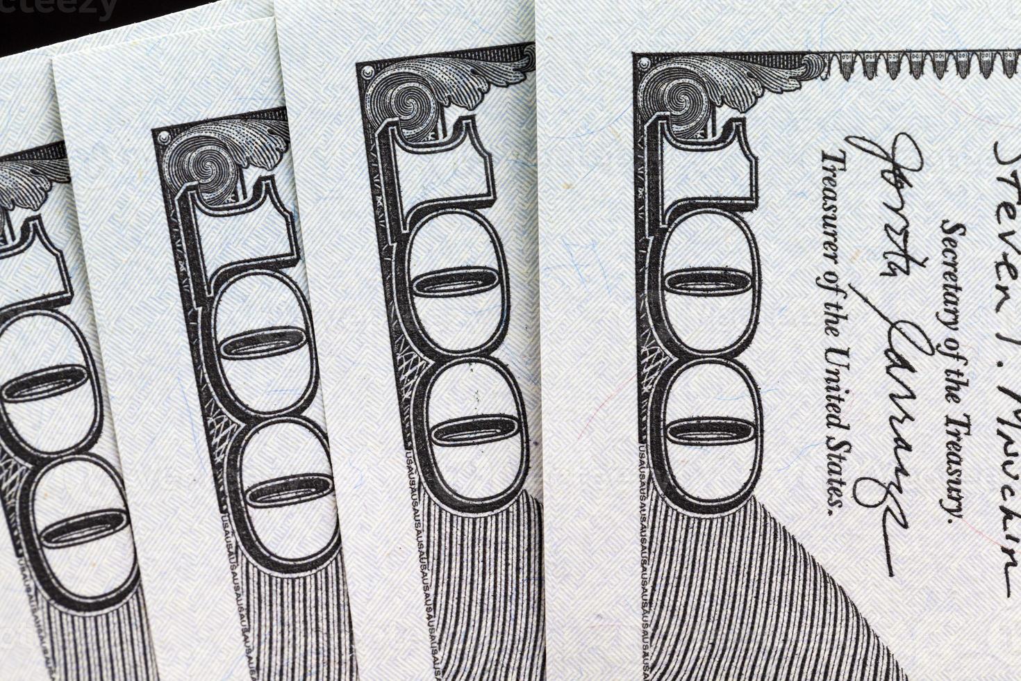 cash bills of American dollars photo