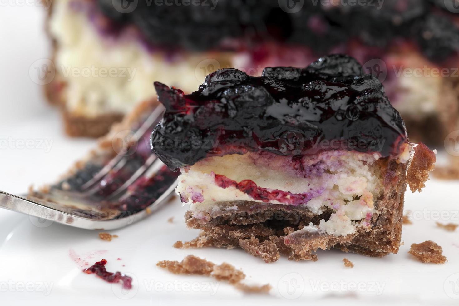 shortbread tartlet stuffed with fresh currant photo