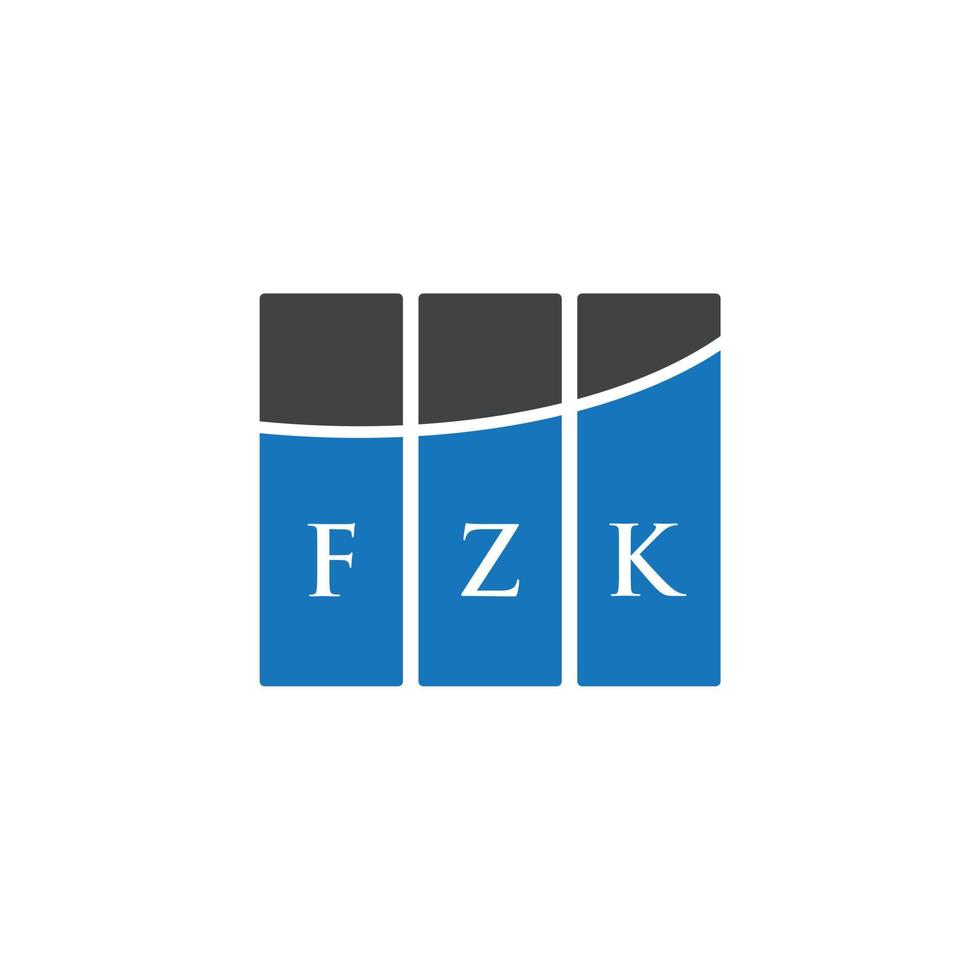 FZK letter logo design on WHITE background. FZK creative initials letter logo concept. FZK letter design. vector