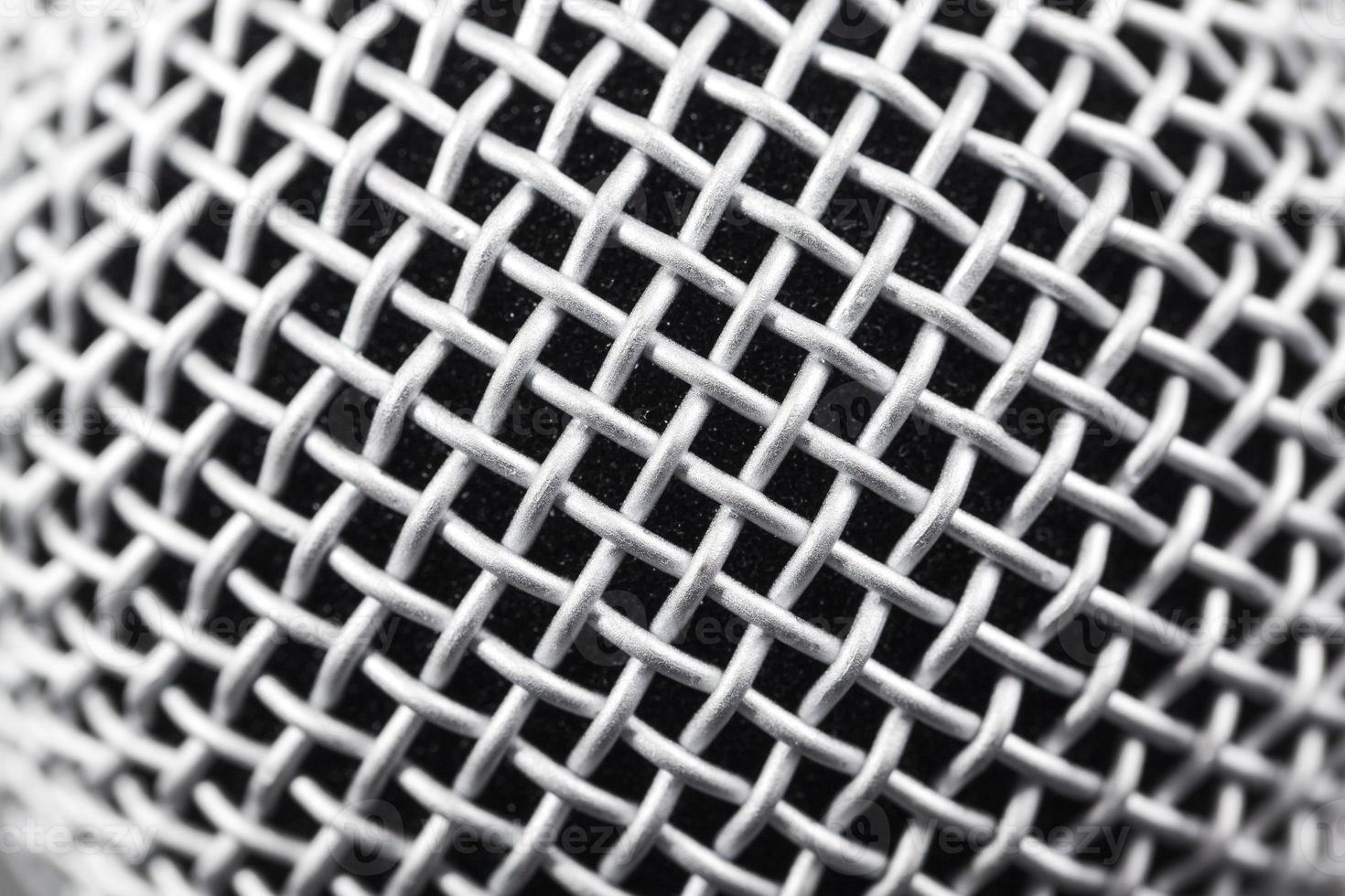metal microphone, close up photo
