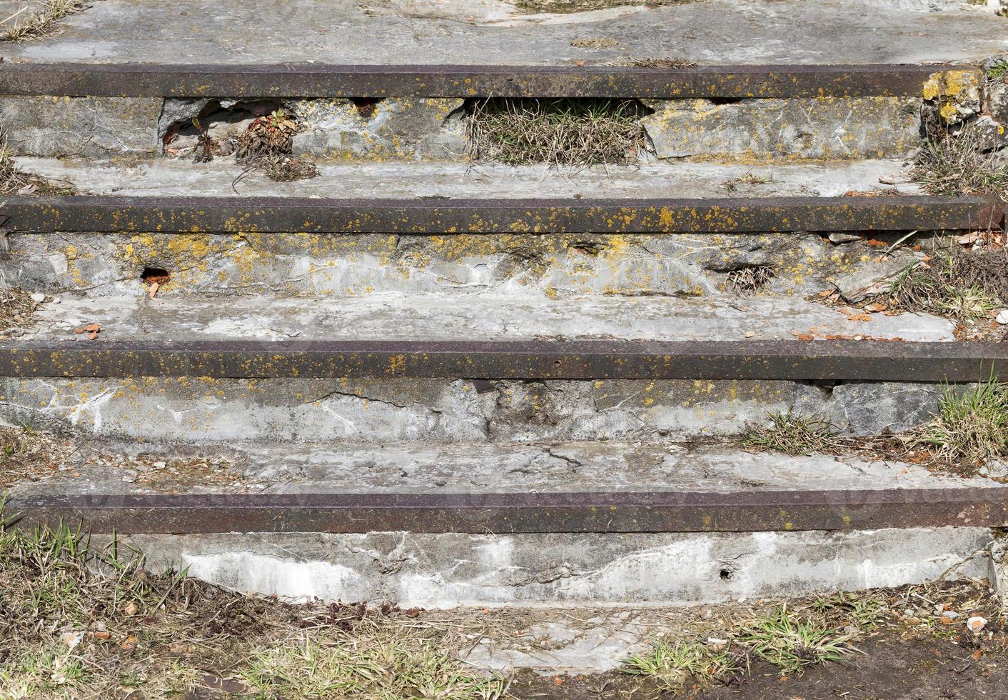 concrete staircases, close up photo