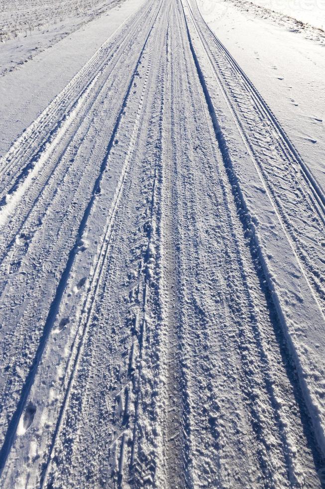 Road under the snow photo