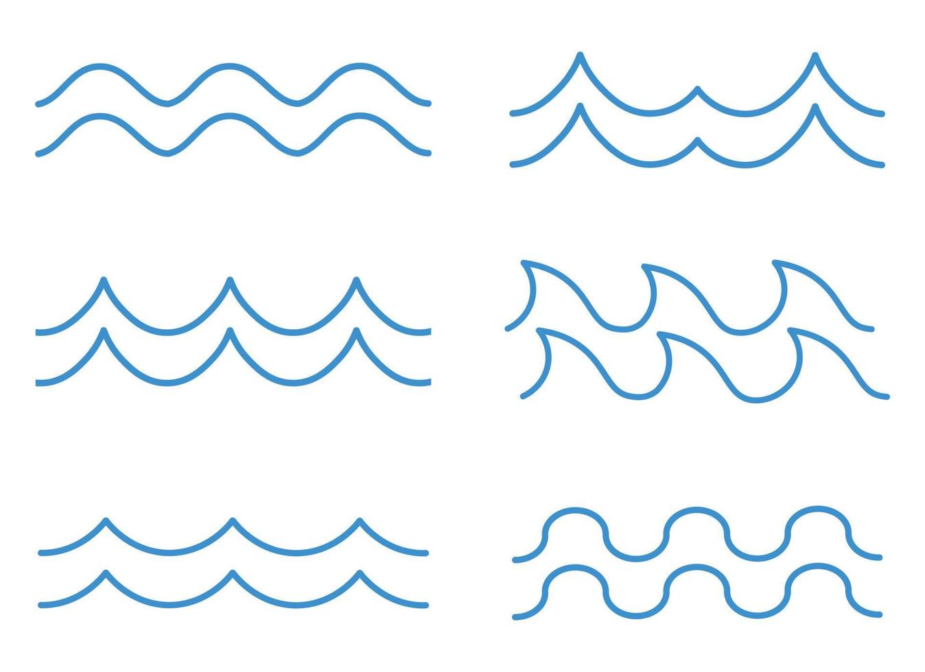 ilustración de diseño de vector de onda aislado sobre fondo blanco