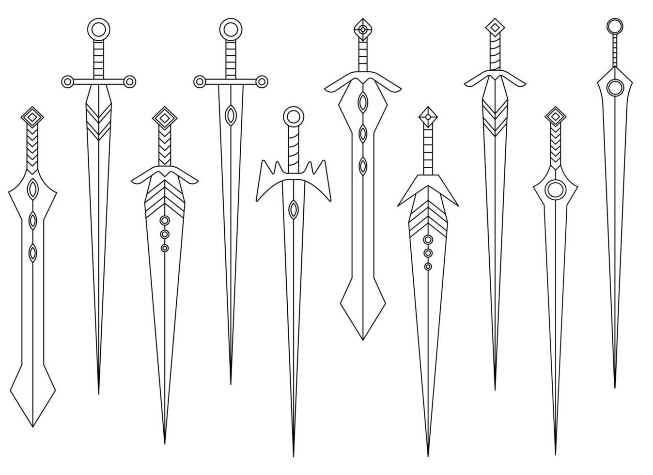 sword clipart illustration vector