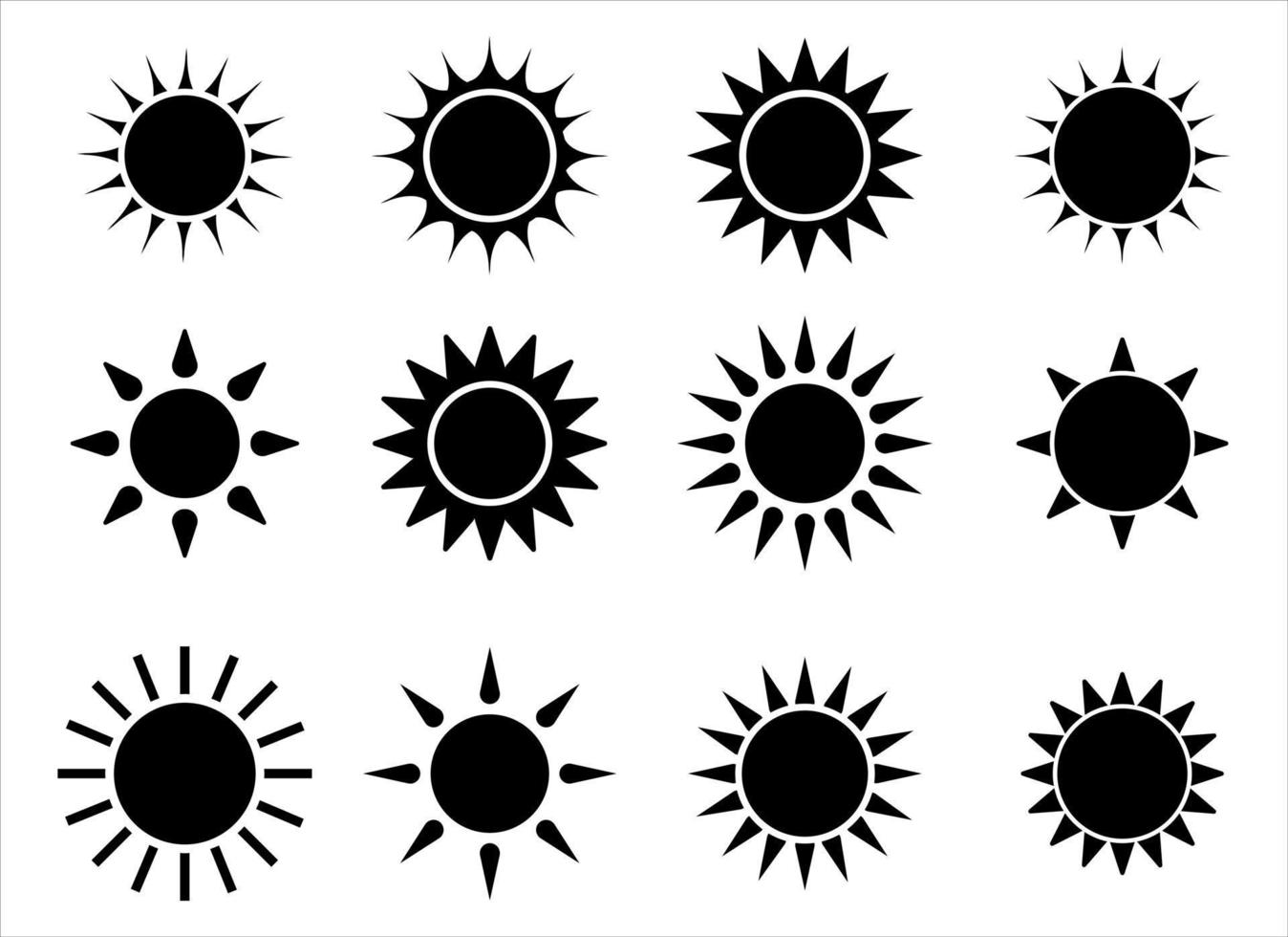 ilustración de imágenes prediseñadas de sol vector