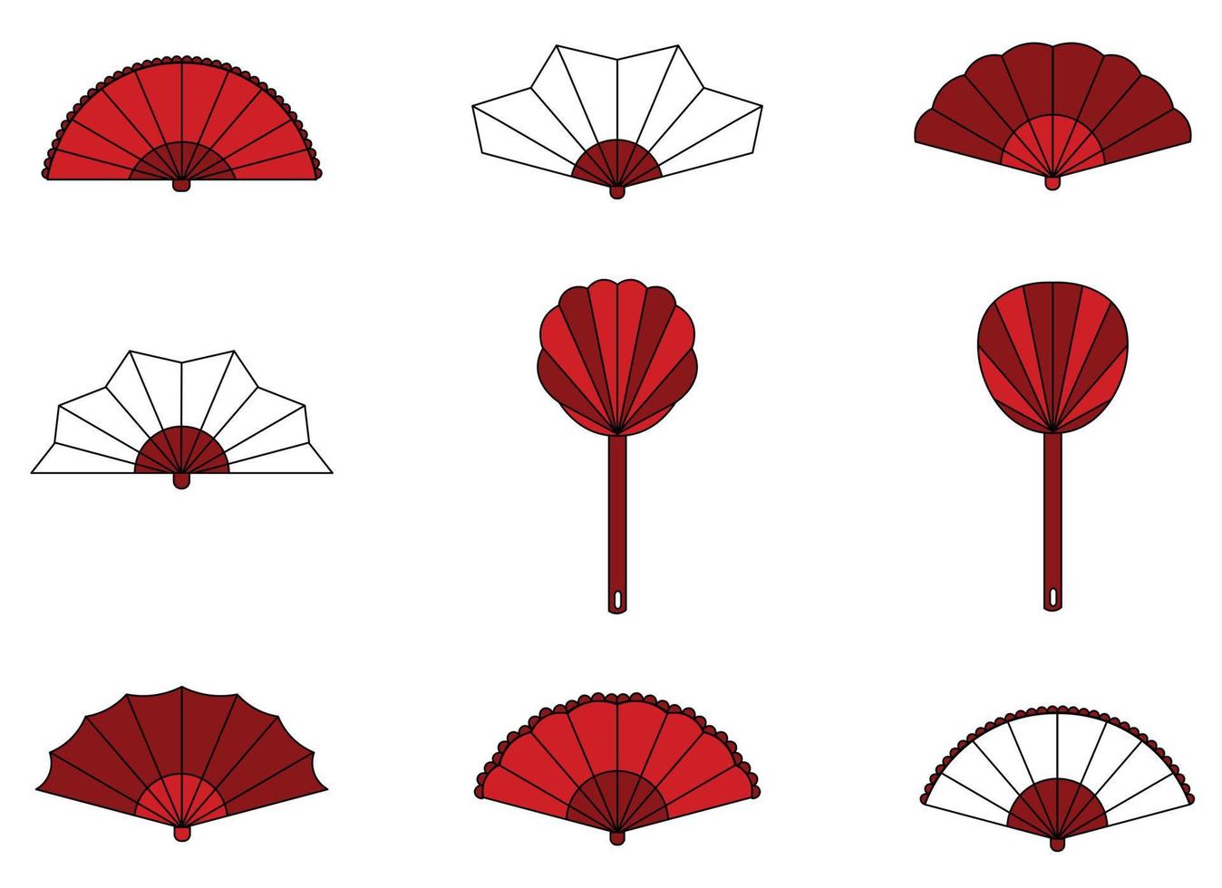 hand fan clipart illustration vector