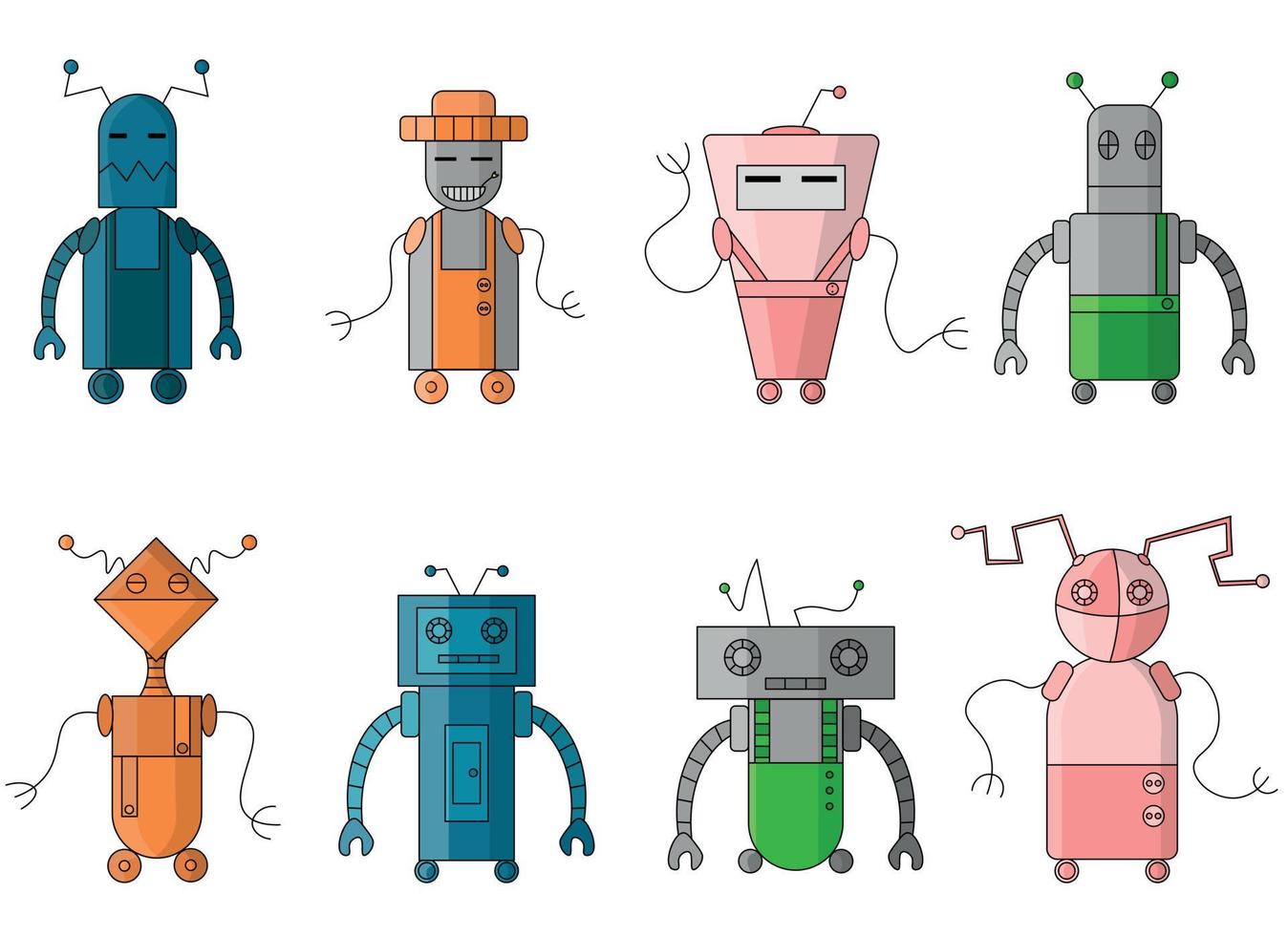 robot clipart illustration vector
